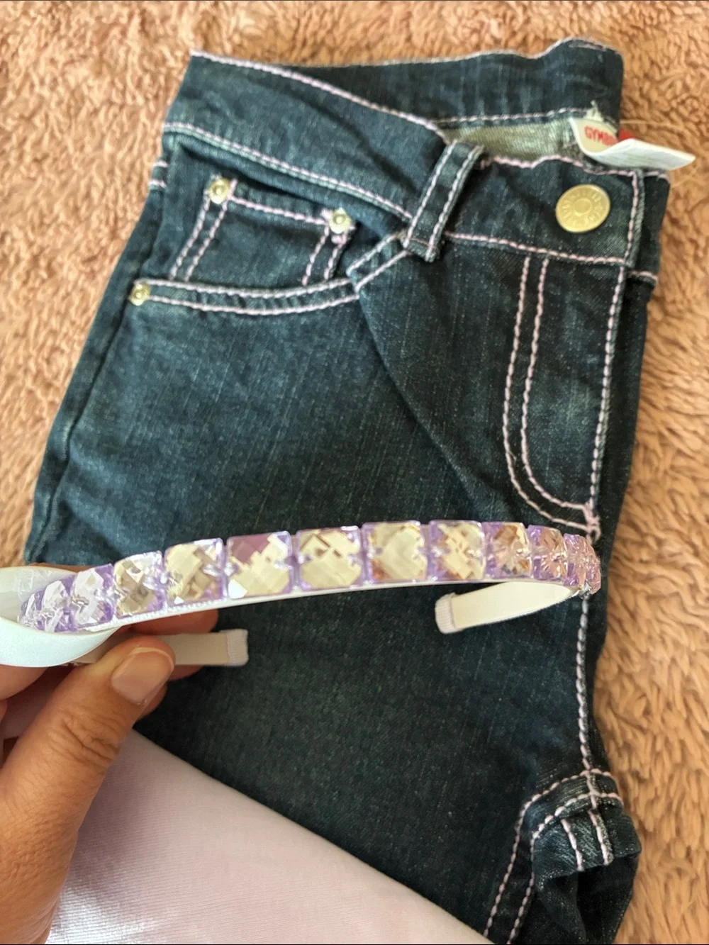 Gymboree Cowgirls at Heart Boot Cut Jeans with shirt and head band